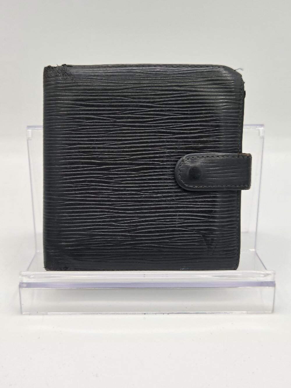 Louis Vuitton Epi Porte-Billets Compact Wallet | Black Leather | Vintage